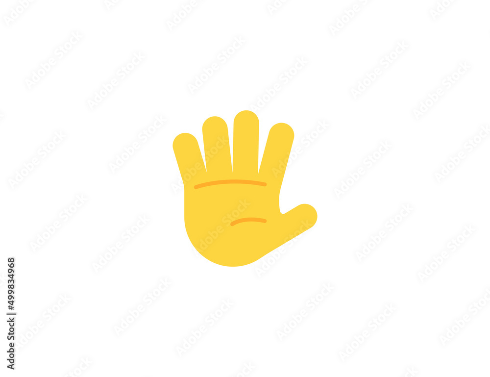 Hand with Fingers Splayed Gesture Emoticon. Vector Hand with Fingers Splayed Emoji Hand with Fingers Splayed Gesture Emoticon. Vector Hand with Fingers Splayed Emoji