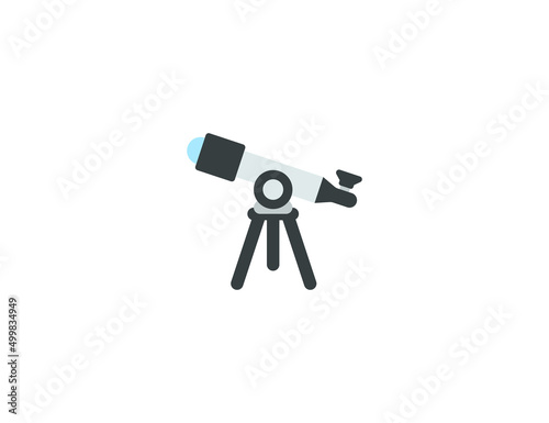 Telescope Vector Isolated Emoticon. Telescope Icon