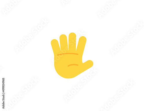 Hand with Fingers Splayed Gesture Emoticon. Vector Hand with Fingers Splayed Emoji