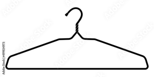 Black hanger isolated on white background, vector file. photo