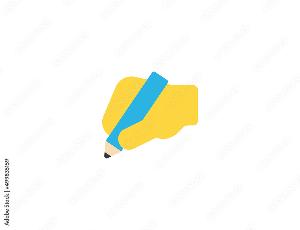 Writing Hand Gesture Emoticon. Vector Writing Hand Emoji Writing Hand Gesture Emoticon. Vector Writing Hand Emoji