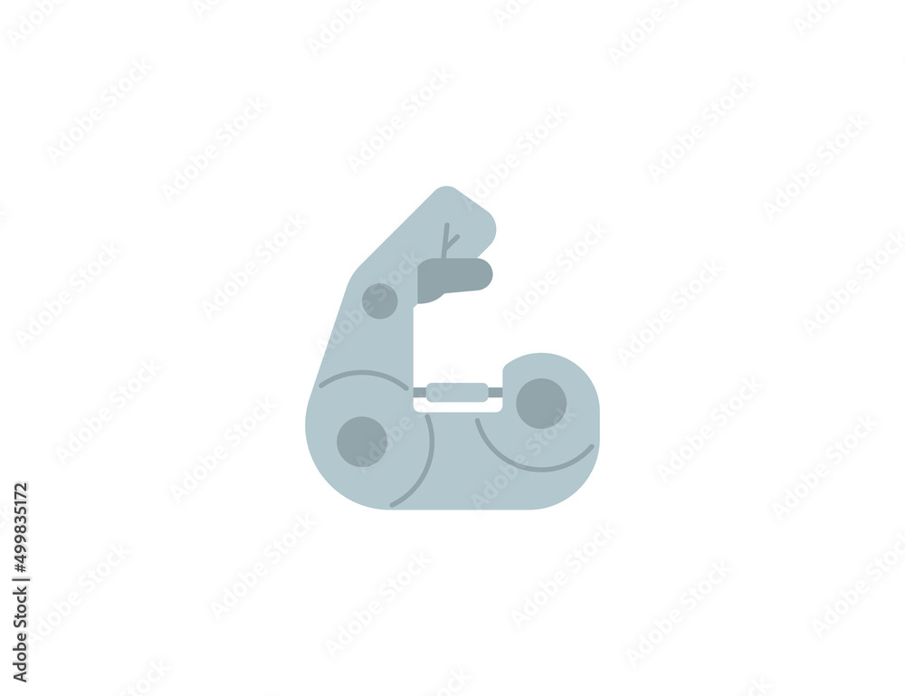 Mechanical Arm Vector Isolated Emoticon. Mechanical Arm Icon Mechanical Arm Vector Isolated Emoticon. Mechanical Arm Icon