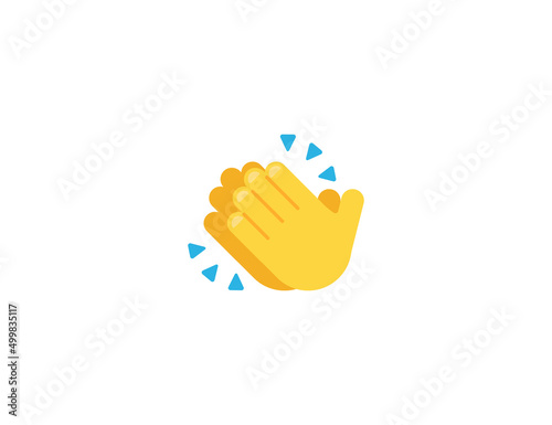 Clapping Hands Gesture Emoticon. Vector Clapping Hands Emoji