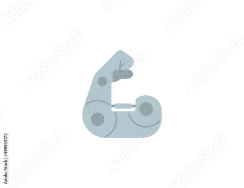 Mechanical Arm Vector Isolated Emoticon. Mechanical Arm Icon
