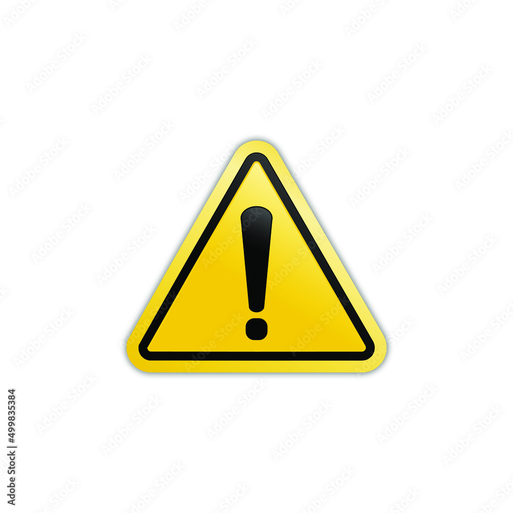 Yellow Warning Dangerous attention icon vector, danger symbol, filled flat sign, solid pictogram, isolated on white. Exclamation mark triangle symbol, logo. Attracting attention Security First sign. Yellow Warning Dangerous attention icon vector, danger symbol, filled flat sign, solid pictogram, isolated on white. Exclamation mark triangle symbol, logo. Attracting attention Security First sign.
