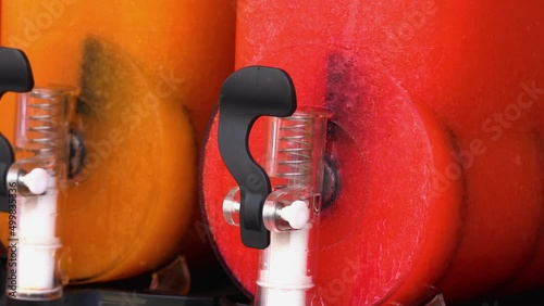 Cold drinks. Slush puppy machine.