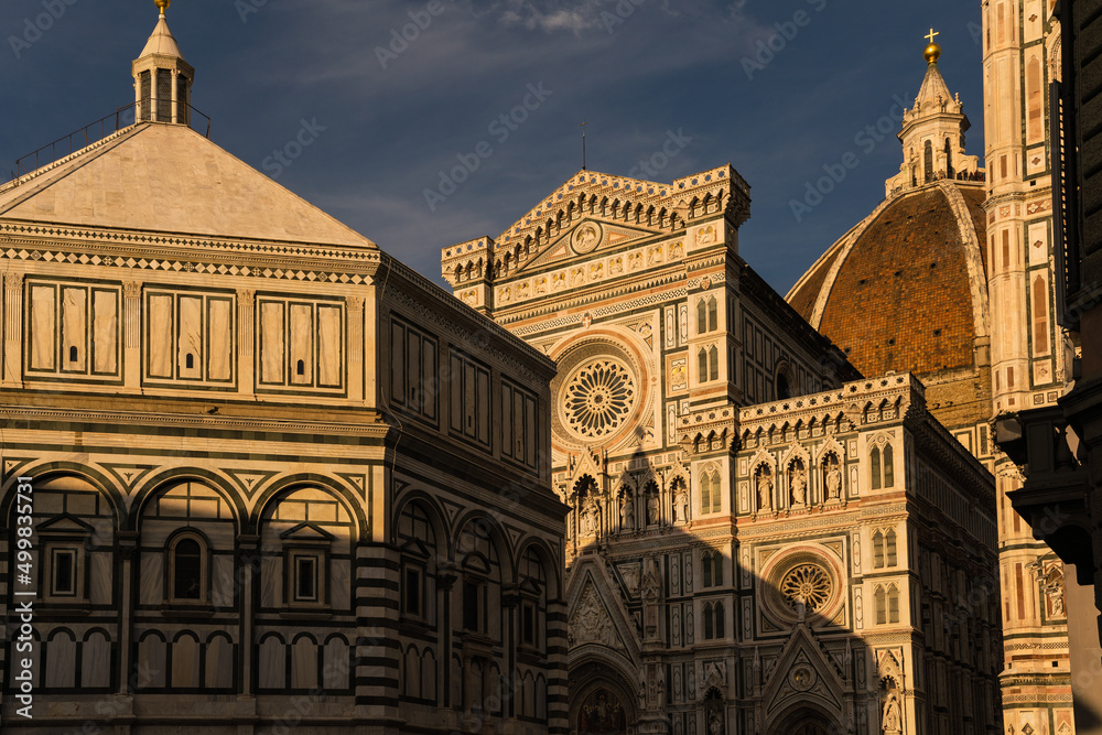 Detail of the cathedral in Florence, Italy 