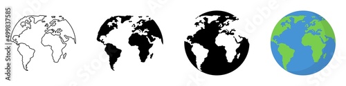 Planet icon set. World globe icon. World map set. Global map. Map symbol. World set international earth globe icon vector illustration. Line vector. Vector world. Global logistics. Logo icon.