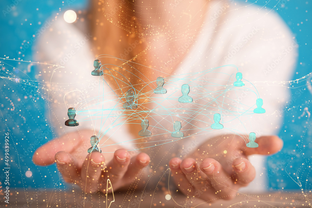 Global network. Blockchain. 3D illustration. Neural networks and artificial intelligence. Abstract Global network. Blockchain. 3D illustration. Neural networks and artificial intelligence. Abstract