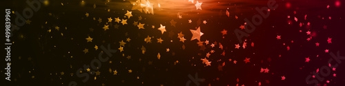 Leinwand Poster 暗い背景に舞う星の粒　エフェクト　effect