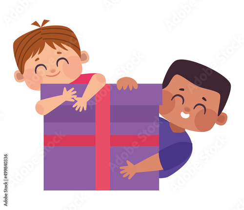 interracial boys with gifts
