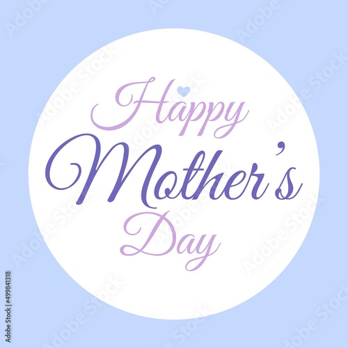 Violet inscription happy mother s day  happy mother s day card  lettering  happy mother s day