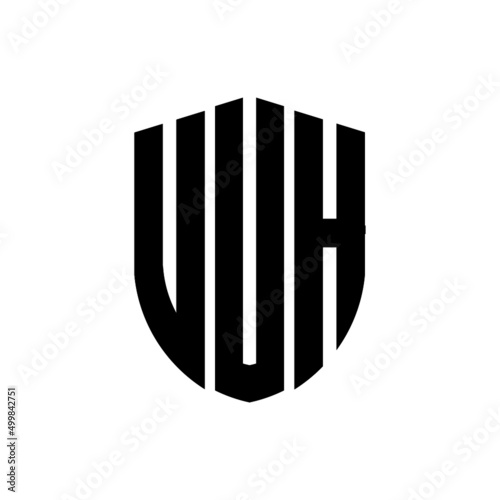 VUH letter logo design. VUH modern letter logo with black background. VUH creative  letter logo. simple and modern letter logo. vector logo modern alphabet font overlap style. Initial letters VUH  photo