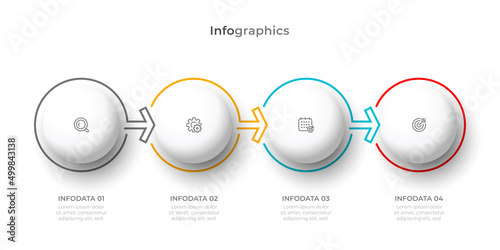 Creative modern infographic template. Business concept with 4 options or steps. Vector illustration.
