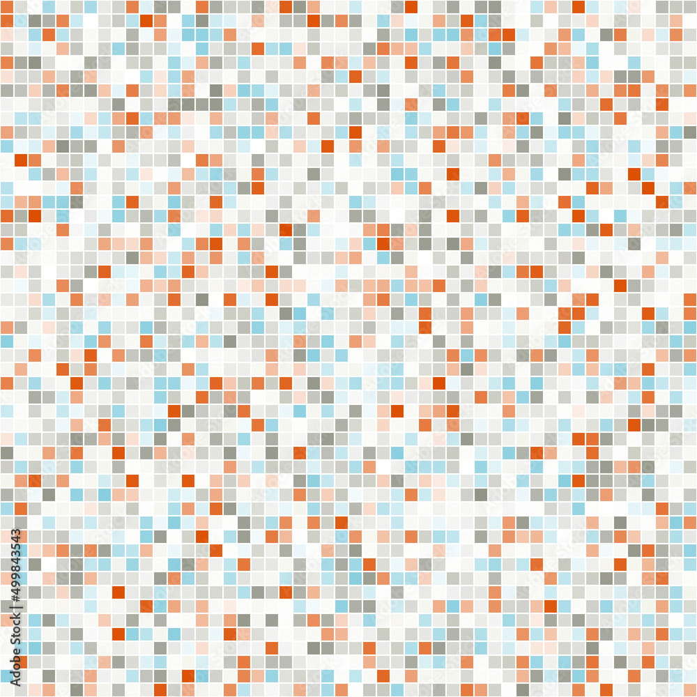 Fototapeta premium Mosaic seamless colored pixel background. Vector illustration