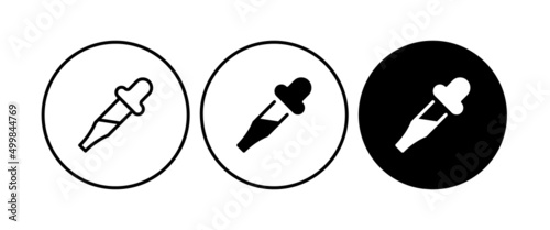Eye dropper icon, pipette, medicine dropper vector, sign, symbol, logo, illustration, editable stroke, flat design style isolated on white
