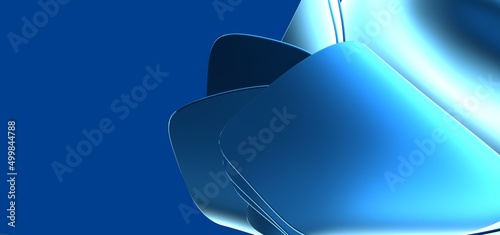 Blue 3D Vertical Wave Lines Background