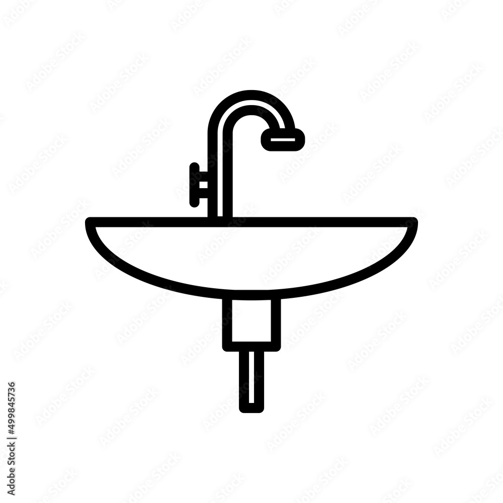 Sink, Wash Basin Icon Logo Design Vector Template Illustration Sink, Wash Basin Icon Logo Design Vector Template Illustration