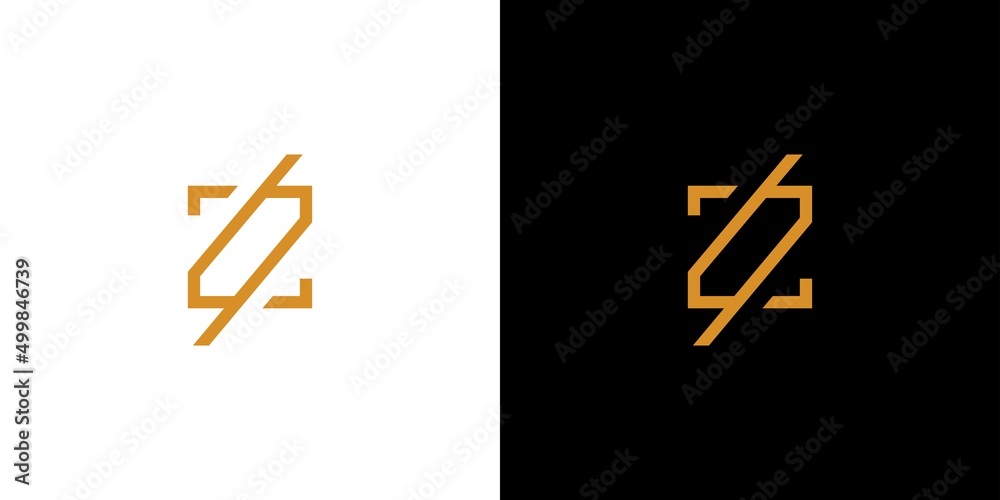  modern and unique letter Z initials logo design - obrazy, fototapety, plakaty 