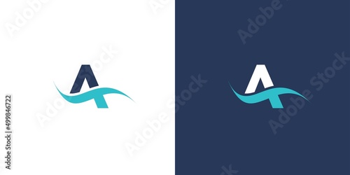 Modern and great letter A initials logo design photo