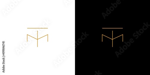 Modern and unique letter TM initials logo design