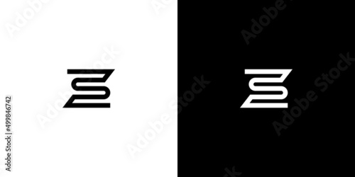 Modern and unique letter ZS initials logo design 5