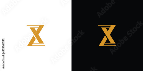 Modern and unique letter ZS initials logo design 3