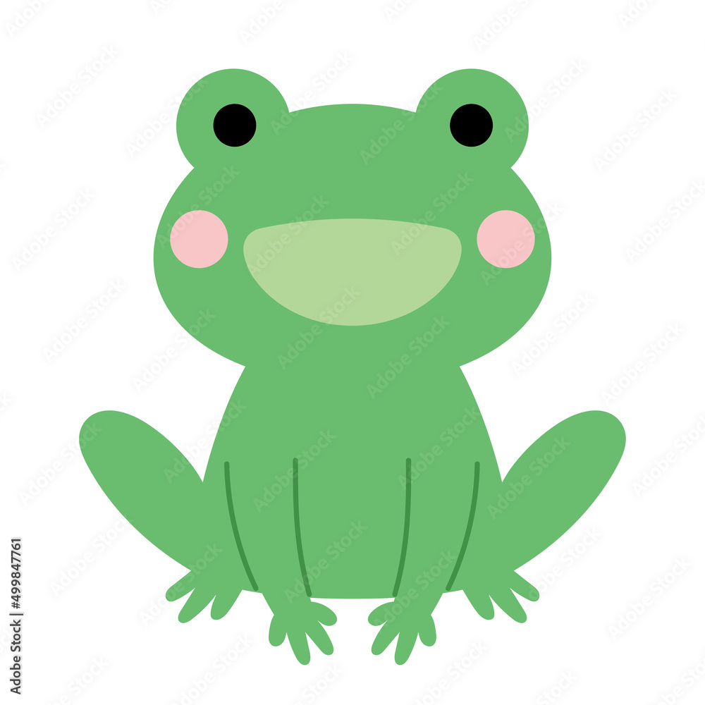 かわいいカエルのイラスト 素材 Stock Vector Adobe Stock