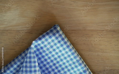 table and tablecloth on wooden table