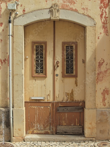 Traditional wooden door in Portugal 