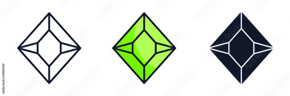 Gems stones. Diamond jewels luxury icon symbol template for graphic and web design collection logo vector illustration Gems stones. Diamond jewels luxury icon symbol template for graphic and web design collection logo vector illustration