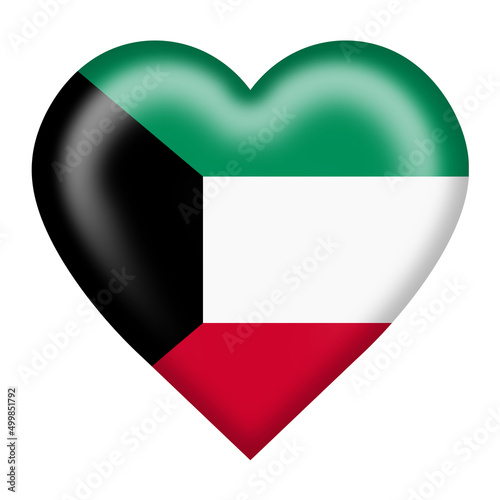 Kuwait flag heart button isolated on white with clipping path 3d illustration Free Download Kuwait flag heart button isolated on white with clipping path 3d illustration - GFXLoad