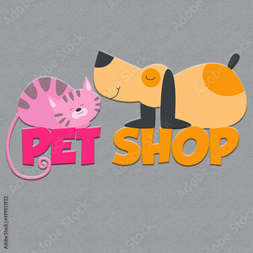 Cute logo for your pet shop