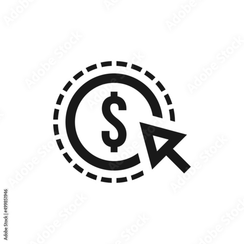 Pay per click icon isolated on white background