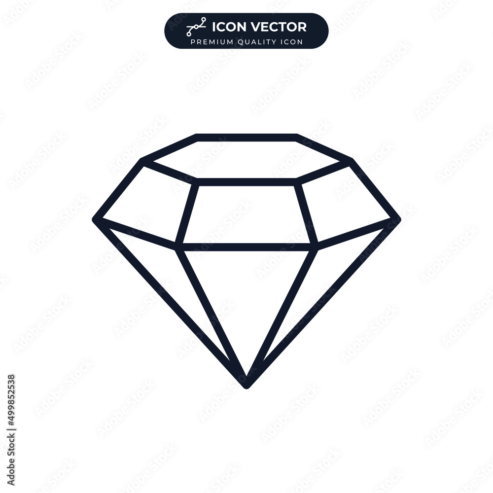 Gems stones. Diamond jewels luxury icon symbol template for graphic and web design collection logo vector illustration Gems stones. Diamond jewels luxury icon symbol template for graphic and web design collection logo vector illustration