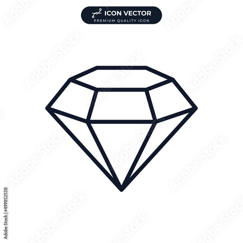 Gems stones. Diamond jewels luxury icon symbol template for graphic and web design collection logo vector illustration