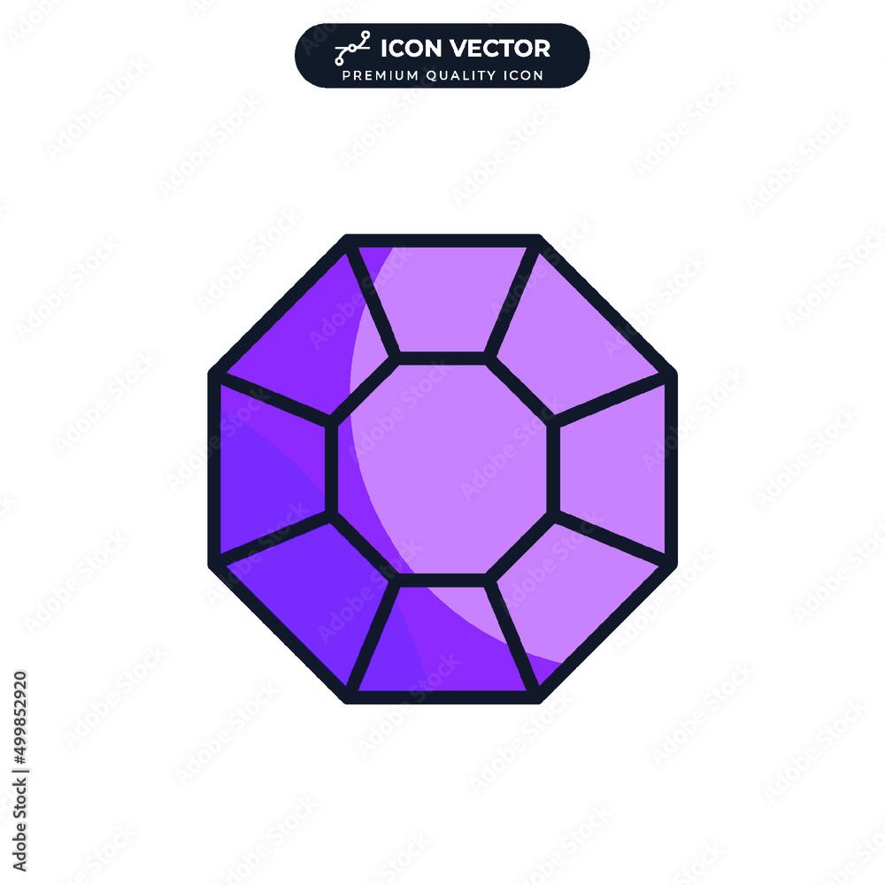 Gems stones. Diamond jewels luxury icon symbol template for graphic and web design collection logo vector illustration Gems stones. Diamond jewels luxury icon symbol template for graphic and web design collection logo vector illustration