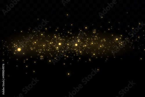 Vector light with star glitter. Magic effect. Background of light effects.Magic dust.