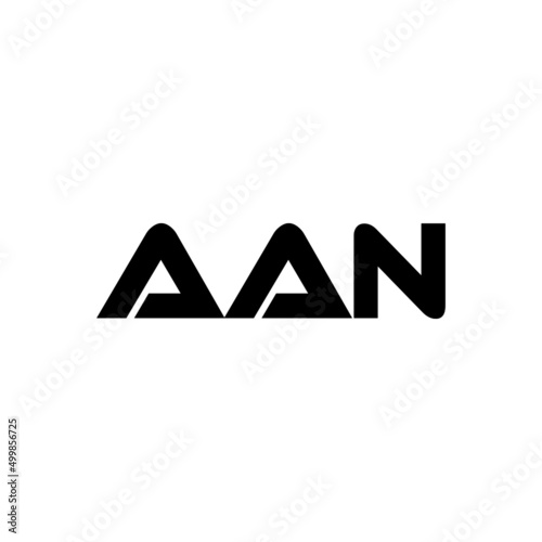 AAN letter logo design with white background in illustrator, vector logo modern alphabet font overlap style. calligraphy designs for logo, Poster, Invitation, etc. photo