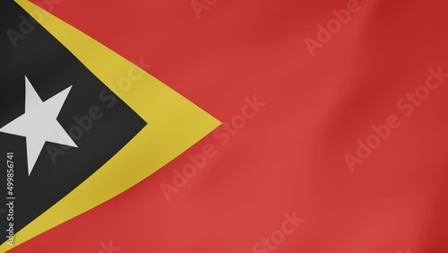 Bandera animada, Timor Oriental. 4K photo