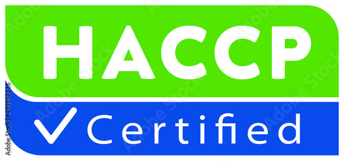 HACCP - Hazard Analysis and Critical Control Points logo template illustration