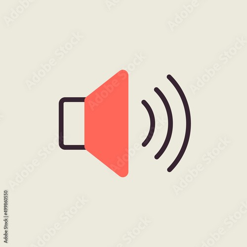 Max volume high vector flat icon