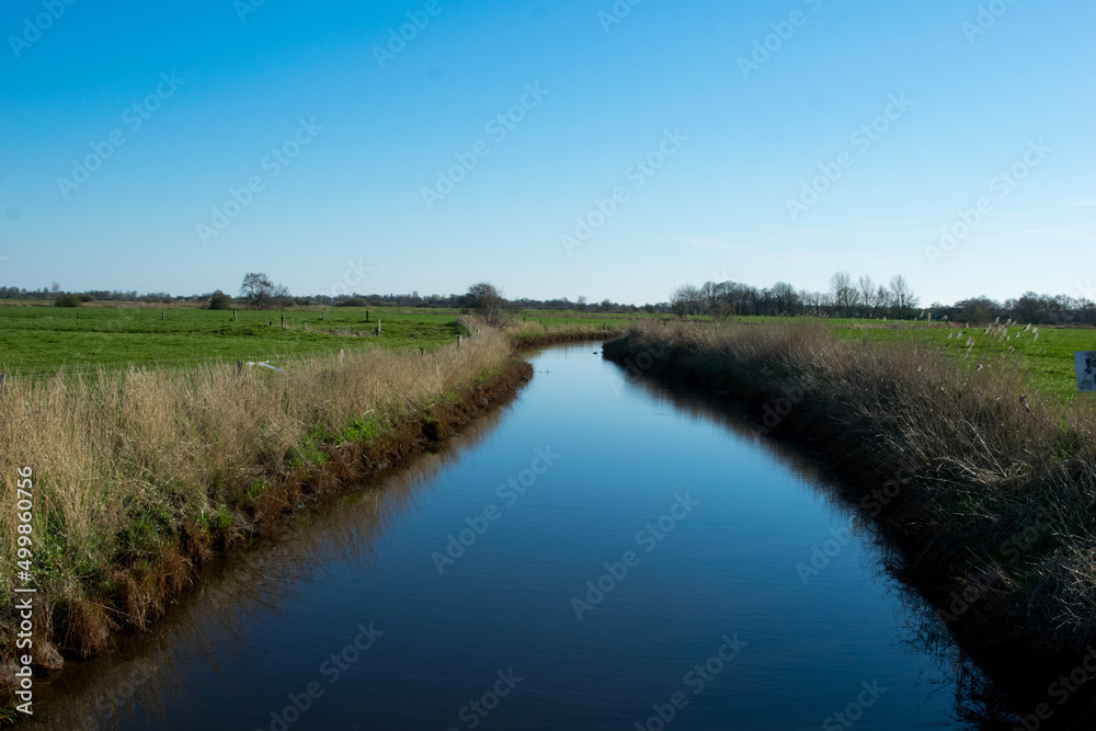 dutch landscape with a windmill