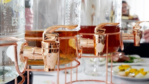 glasses on a table