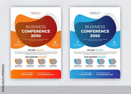 Business Conference Marketing Flyer Template Design