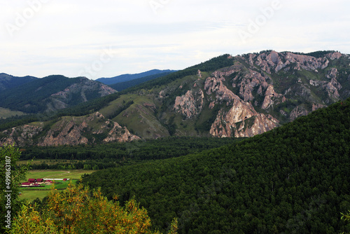 mountains in the steppes of Khakassia.