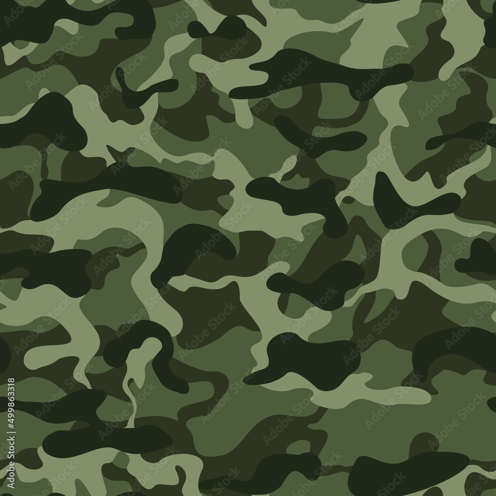 Green camouflage military uniform vector texture, forest pattern for camouflage, seamless print. Ornament
Green camouflage military uniform vector texture, forest pattern for camouflage, seamless print. Ornament