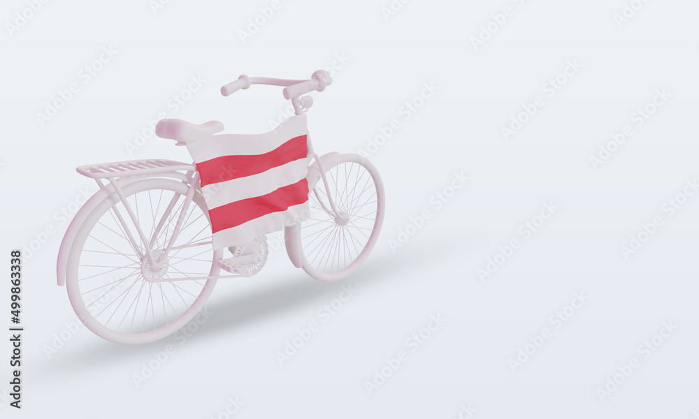 3d bycycle day Austria flag rendering left view 3d bycycle day Austria flag rendering left view