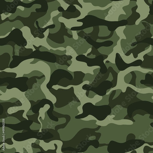  Green camouflage military uniform vector texture, forest pattern for camouflage, seamless print. Ornament