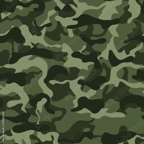 
Green camouflage military uniform vector texture, forest pattern for camouflage, seamless print. Ornament